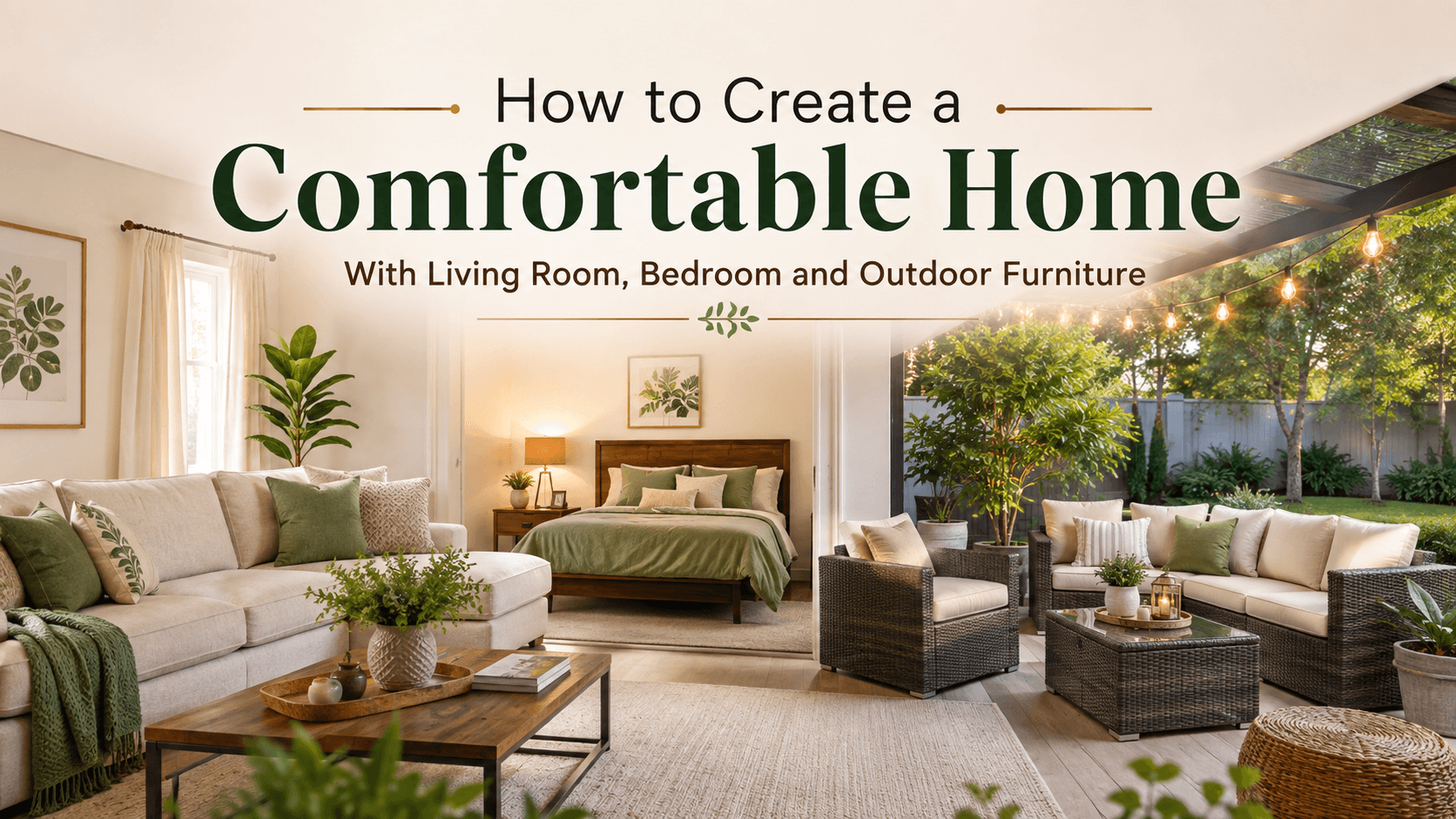 How to Create a Comfortable Home With Living Room, Bedroom and Outdoor Furniture